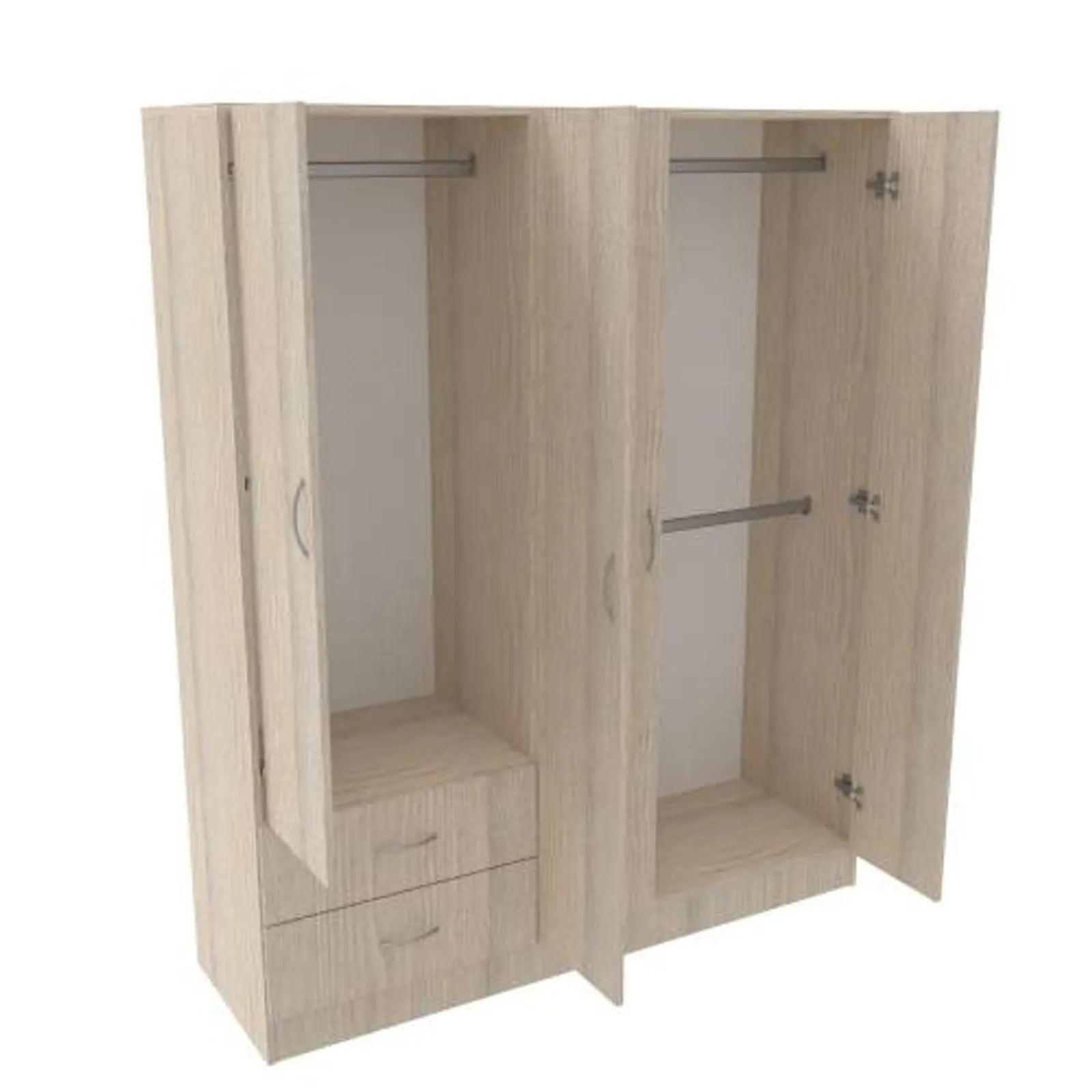 Closet Belo 5 Puertas 150x47x183Cm Roma Blanco