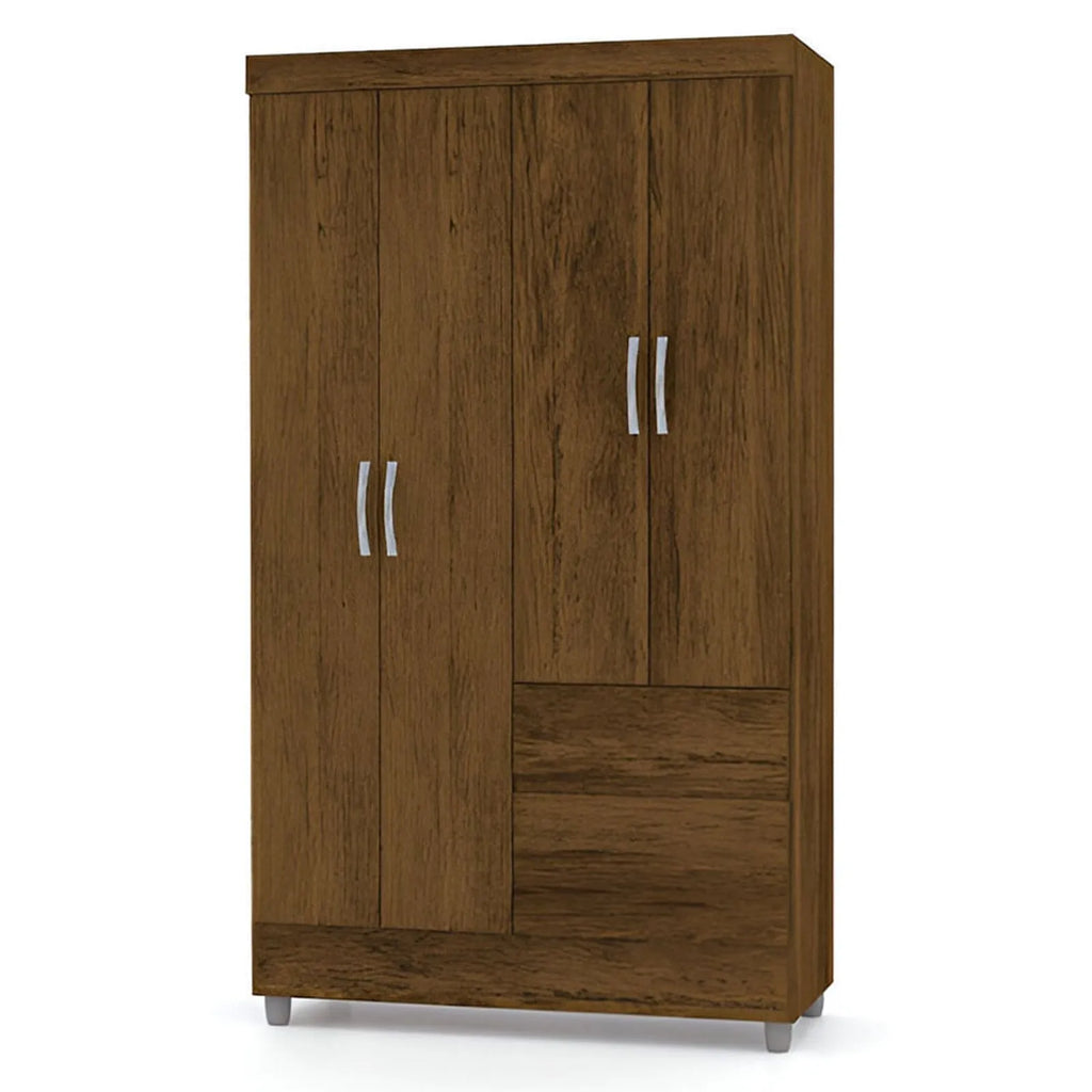 Clóset 4 puertas 2 cajones 181x102x40cm Bonic café Muebles 2020