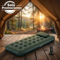 Combo Colchón Inflable Junior + Almohada +Bomba Manual 185x76x22