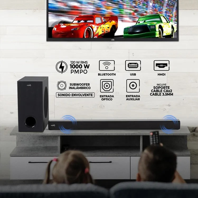 BARRA + SUBWOOFER KALLEY 120W
