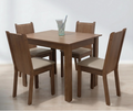Comedor 4 sillas rectangular Ana rustic perla