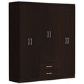 Closet Dallas 6 Puertas 2 Cajones 162x183x47 cm Café Casa Bonita