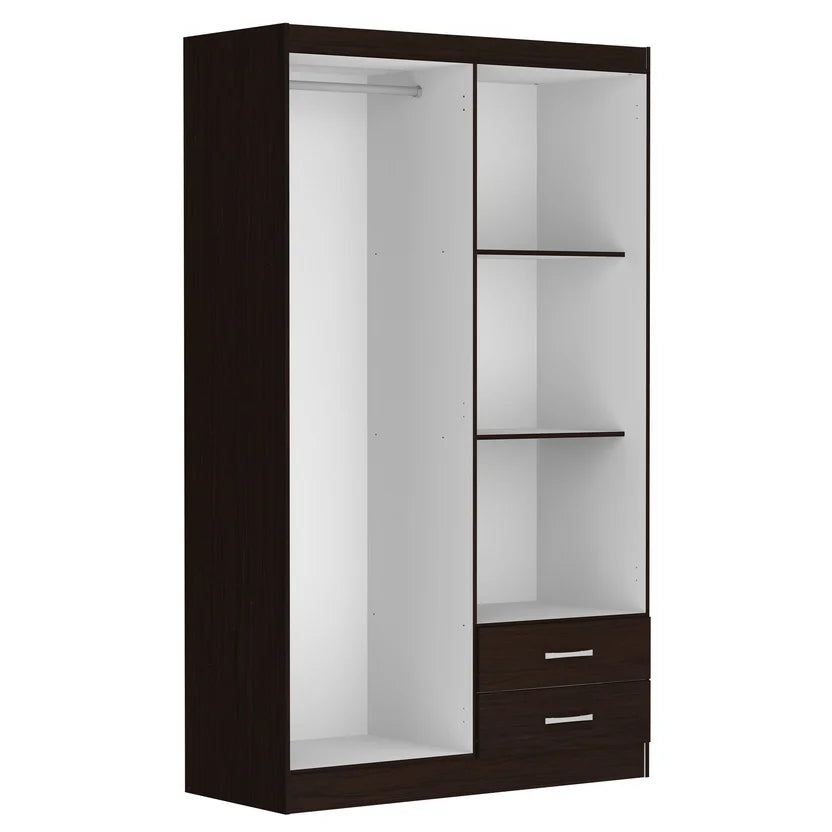 Armario 4 Puertas 2 Cajones 182.5x108.3x47 cm Chocolate