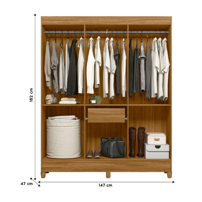 Closet Cancún 182x147x47 cm Blanco Casa Bonita